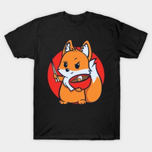 Fox Eating Ramen T-Shirt